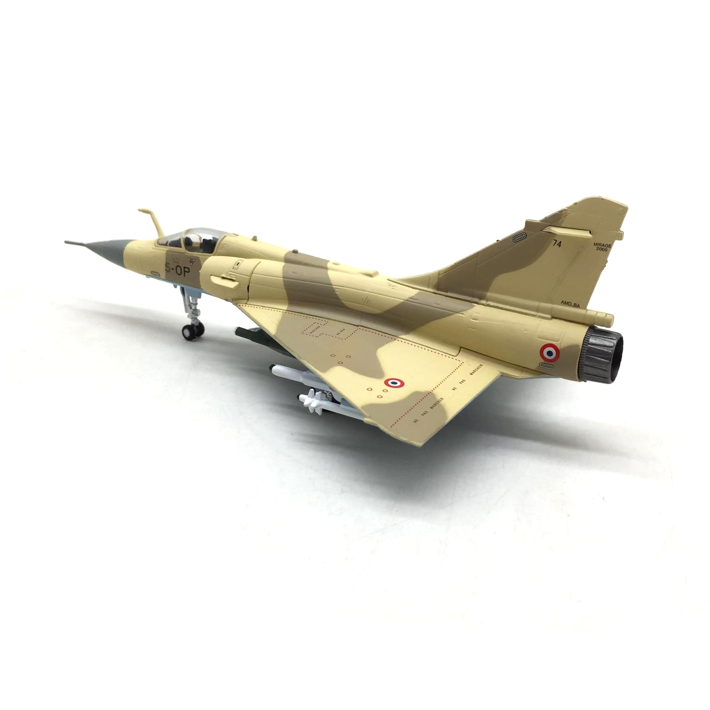 Enatuhter 1/100 Mirage 2000 Fighter Military Aircraft Model Fighter Aeroplane Metal Attack Plane for Home/Office Decor (Yellow) - Image 3