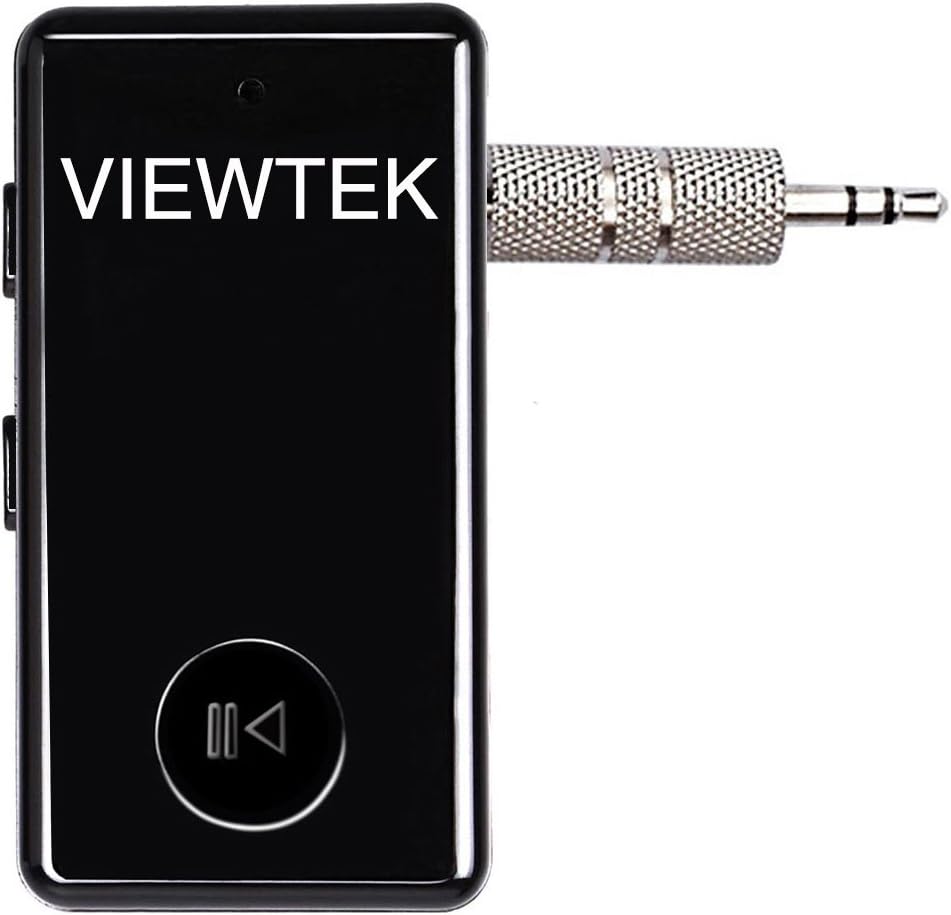 VIEWTEK -Bluetooth 4.0 Wireless Stereo Music Receiver with Ground Loop Noise Isolator Handsfree Car Kits Bluetooth Receiver Adapter, VIEVL, Black