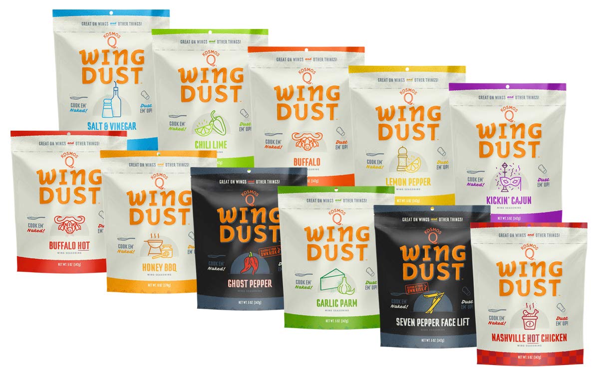Kosmos Q Wing Dust Grill Spices Set (11 Flavor Variety)