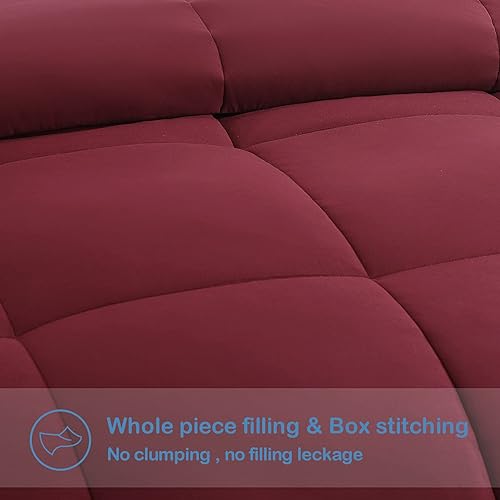 Miniatura 3 de EASELAND Edredón alternativo de plumón tamaño King - Inserto de edredón acolchado para todas las estaciones, suave y ligero con pestañas en las