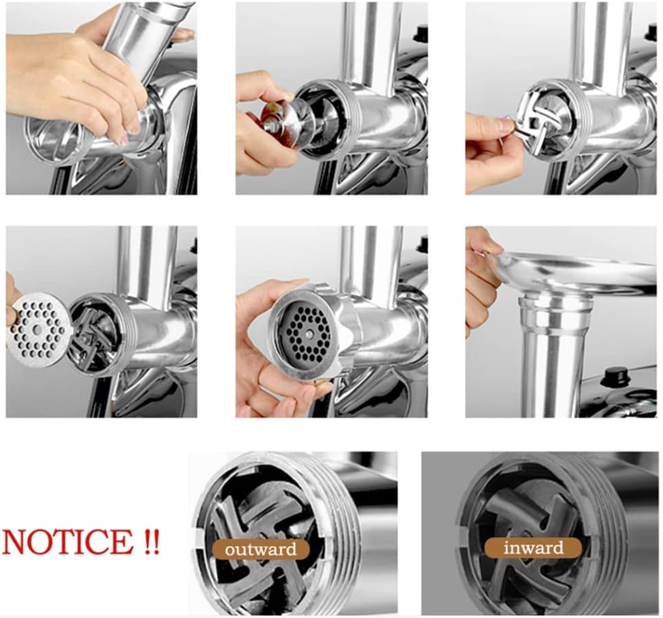 Electric Meat Grinder Household Sausage Stuffers Stainless Steel Meat Mincers Heavy Duty Machine 110V/220V/240V(240V)