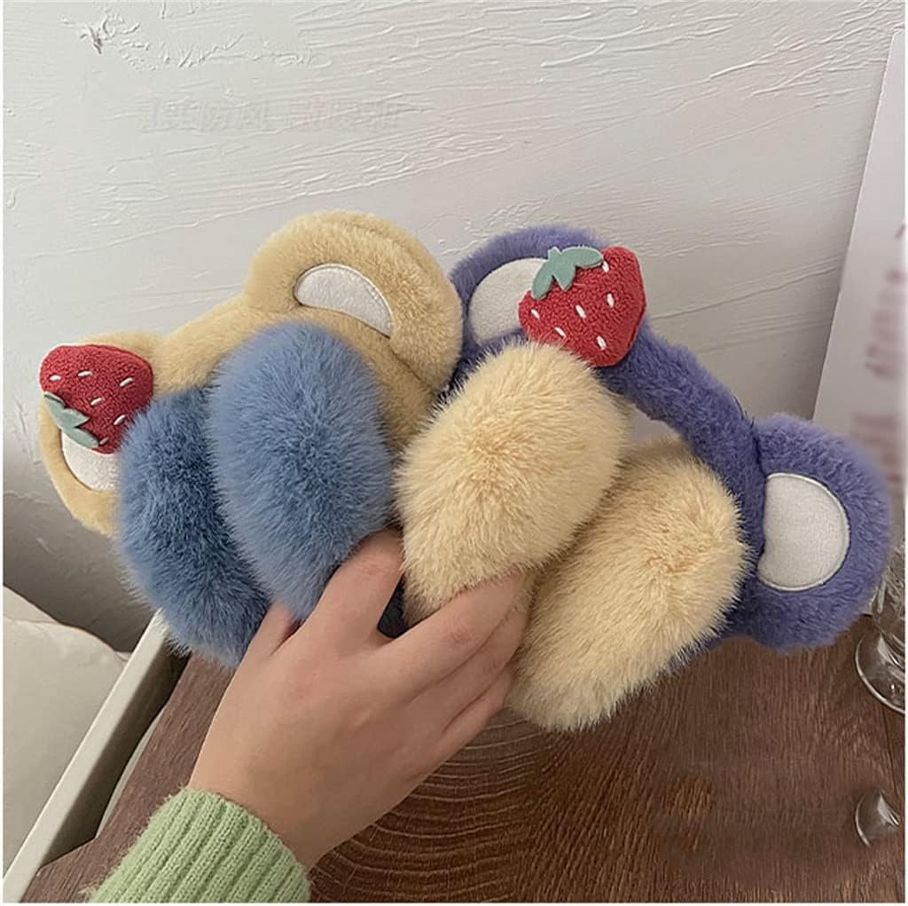 Green Cute Plush Warm Earmuffs Women's Winter Cycling Ear Protection Cold And Windproof Warmer