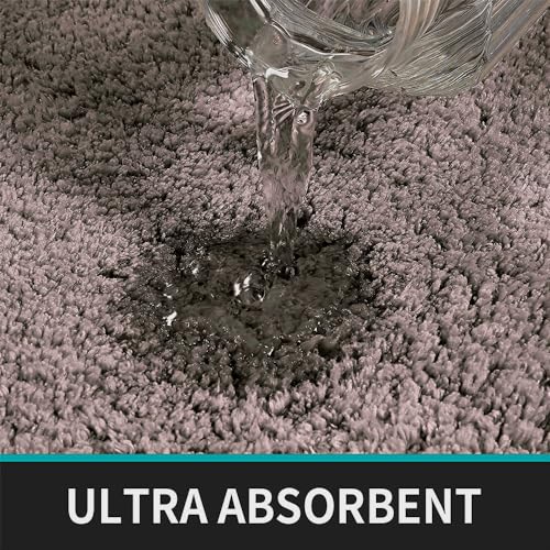 Image of LUXE HOME INTERNATIONAL Microfiber Rectangular Home Bath Mat Super Soft Non Slip Vegas Mats for Bathroom, Kitchen, Bedroom, and Door (60x90 Cm, Cocoa) Pack of 1