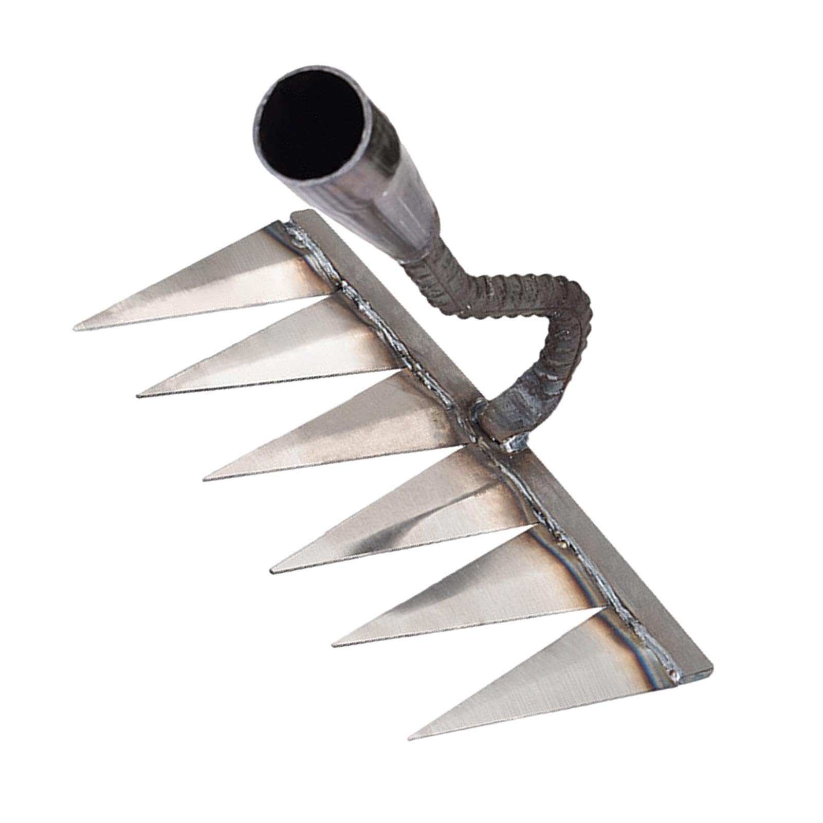 Azada de 6 Puntas para desfiltrar – Rastrillo de malezas de Acero al Carbono | Herramienta de malezas Resistente para Granja, jardín, huerto y Patio, Ideal para la labranza