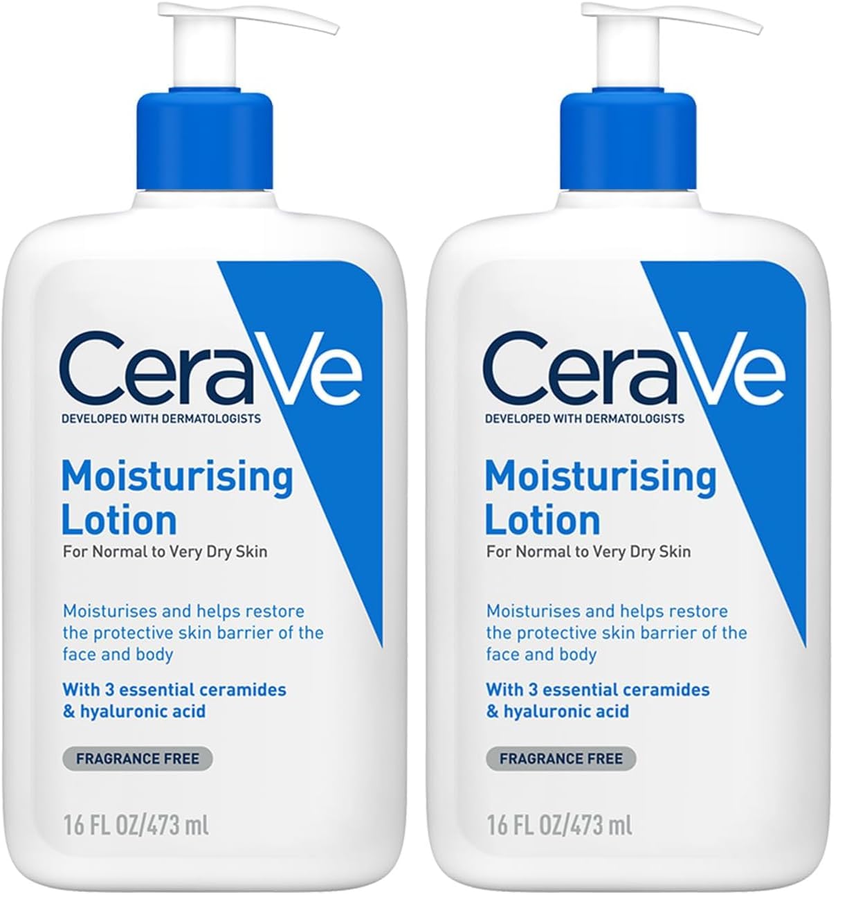 CeraVe Moisturizing Lotion For Dry Skin (473ml) - Formulated With 3 Essential Ceramides And Hyaluronic Acid | Non-Comedogenic, Oil Free And Fragrance-Free Body Lotion (Pack of 2)-image-21