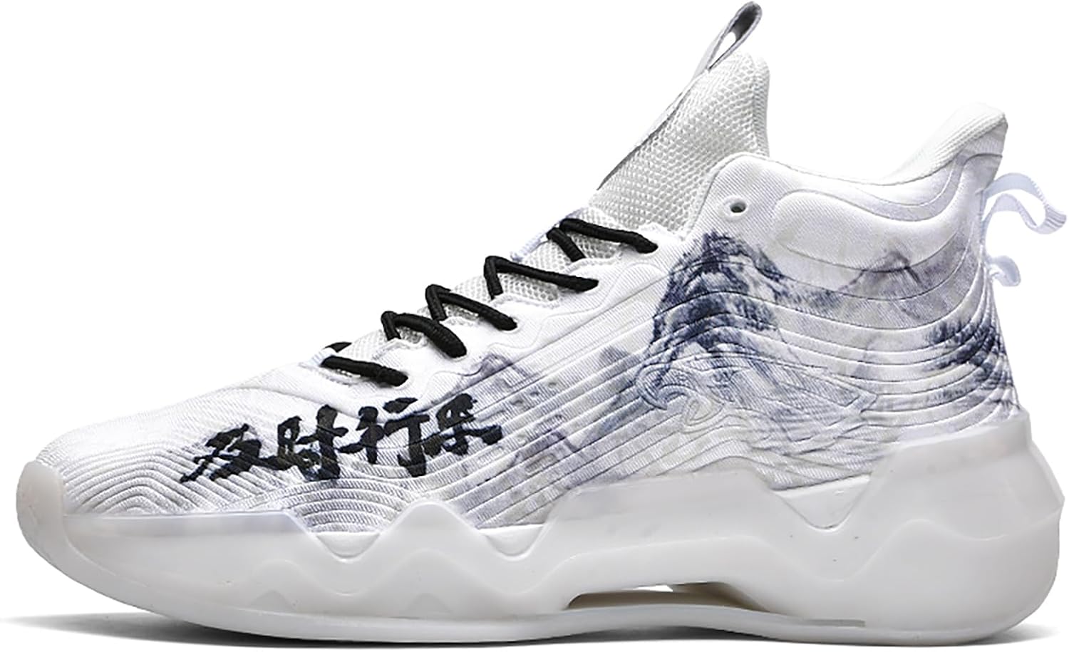 Women Men Basketball Shoes Youth Fashion High Top Running Shoes Volleyball Sneakers Colorful Painting Sport Shoes Comfortable Non-Slip Footwear