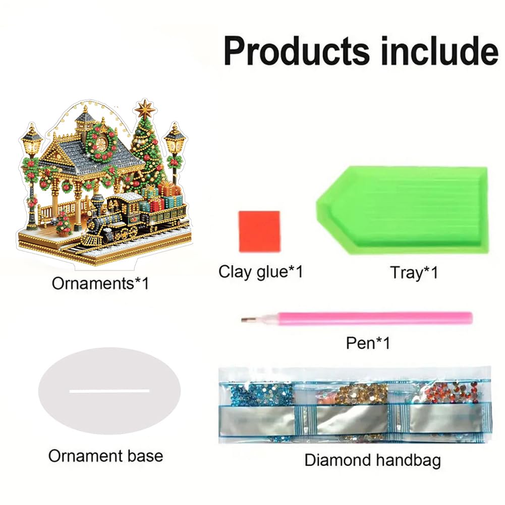 Starnearby DIY Diamond Painting Weihnachten - 3D Tischdekoration Zum Basteln