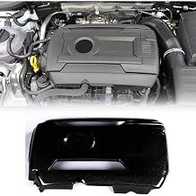 Matte Black Engine Hood Cover Trim Compatible with Volkswagen VW Golf 7 MK7 GTI 2014-2017 Fiberglass Engine Bonnet Hood Cover Protector Cap Add on Bodykit
