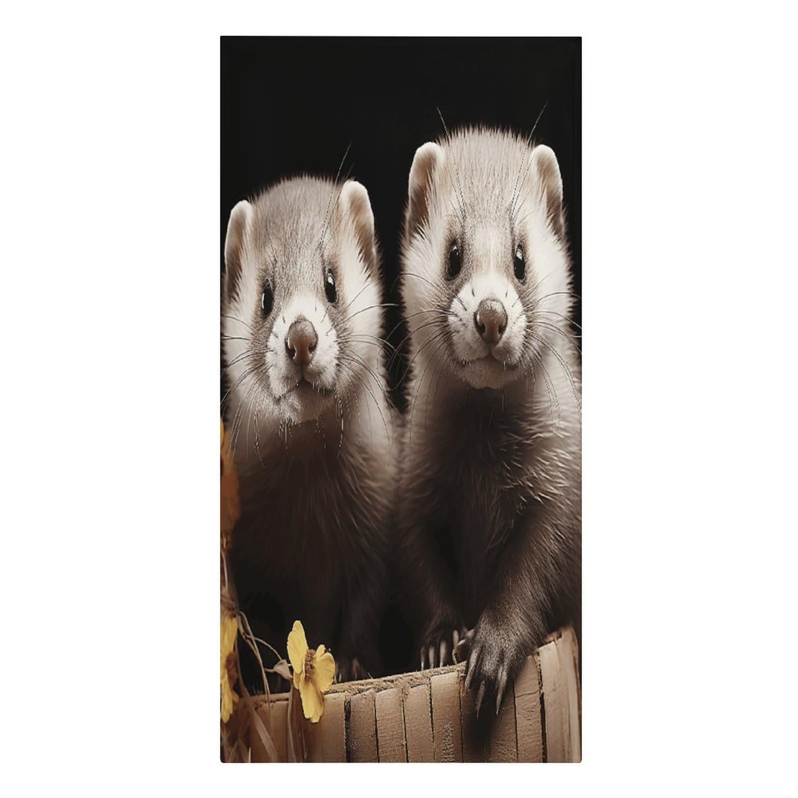 VstaDank Ferrets Beach Towel Microfiber Oversized Beach Blanket Super Absorbent Soft Pool Bath Towel Sand Free Quick Dry Travel Towels Gifts for Yoga Sports Adults 30" X 61"