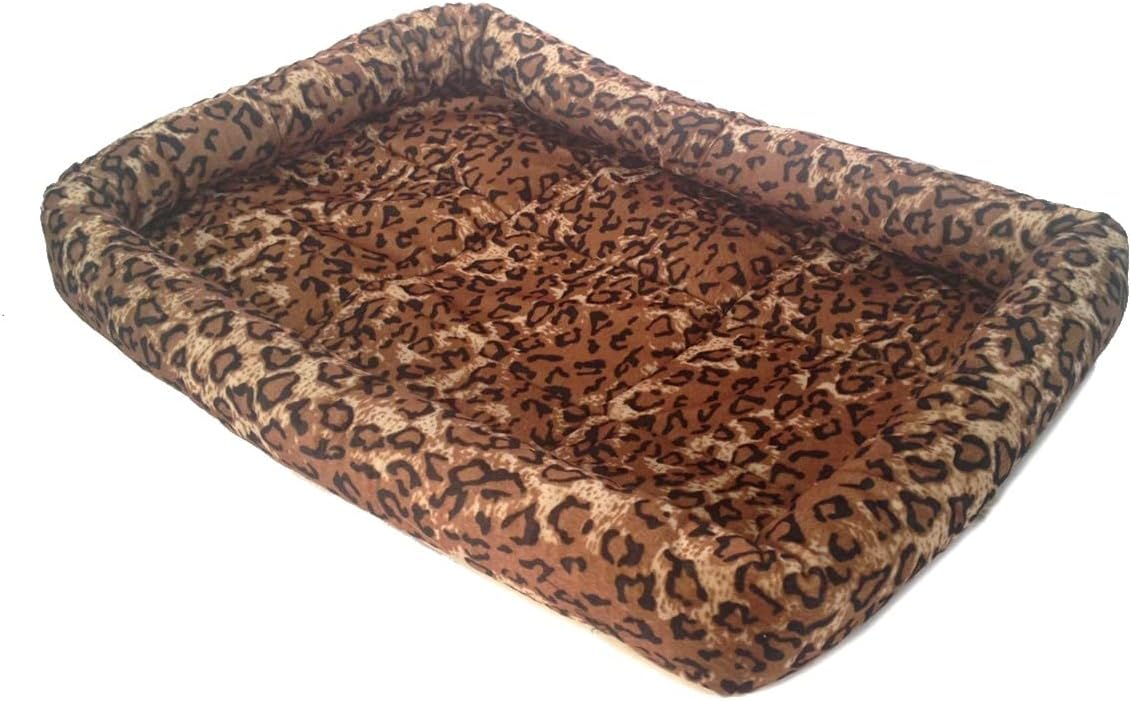 EDMBG Leopard Print PET Bed Cushion Pillow Mat - 17" X 12" Dogs, Cats, Puppies