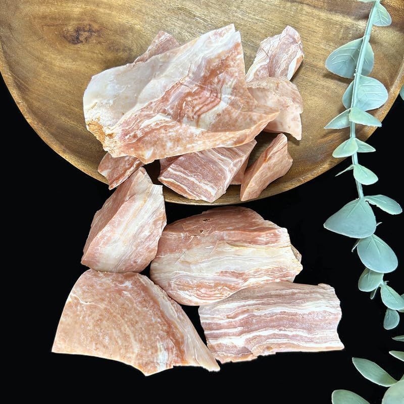 Image of Picture Jasper Raw Stone 500g | 2-4 Pcs of Natural Healing Crystal for Grounding, Strength & Balance | Decorative Stones for Home Decor, Living Room, Office & Showpiece