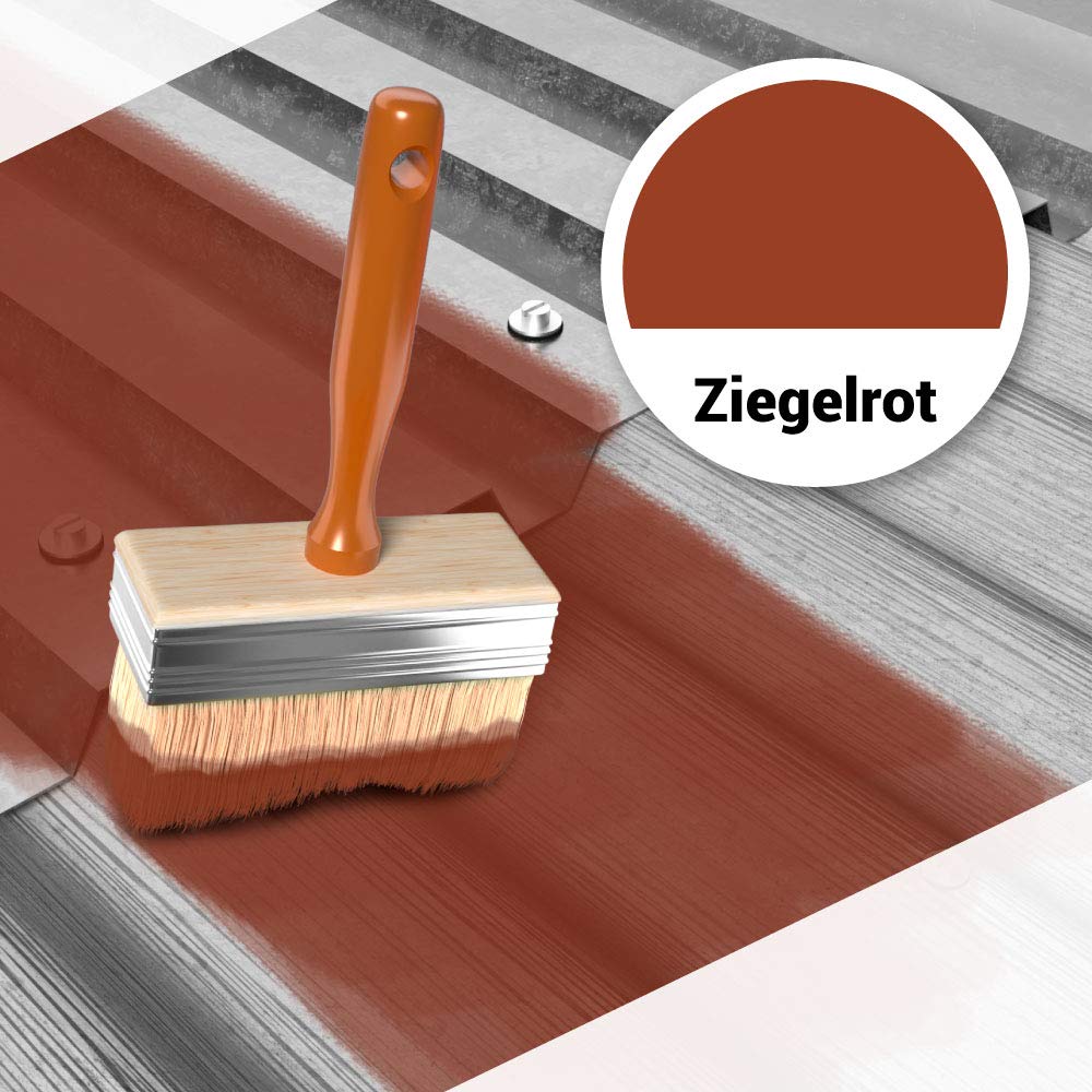Dachfarbe 25kg Sockelfarbe Dachlack Dachsanierung flexibler Polymermembran hochdeckend wetterbeständig Ziegelrot RM46