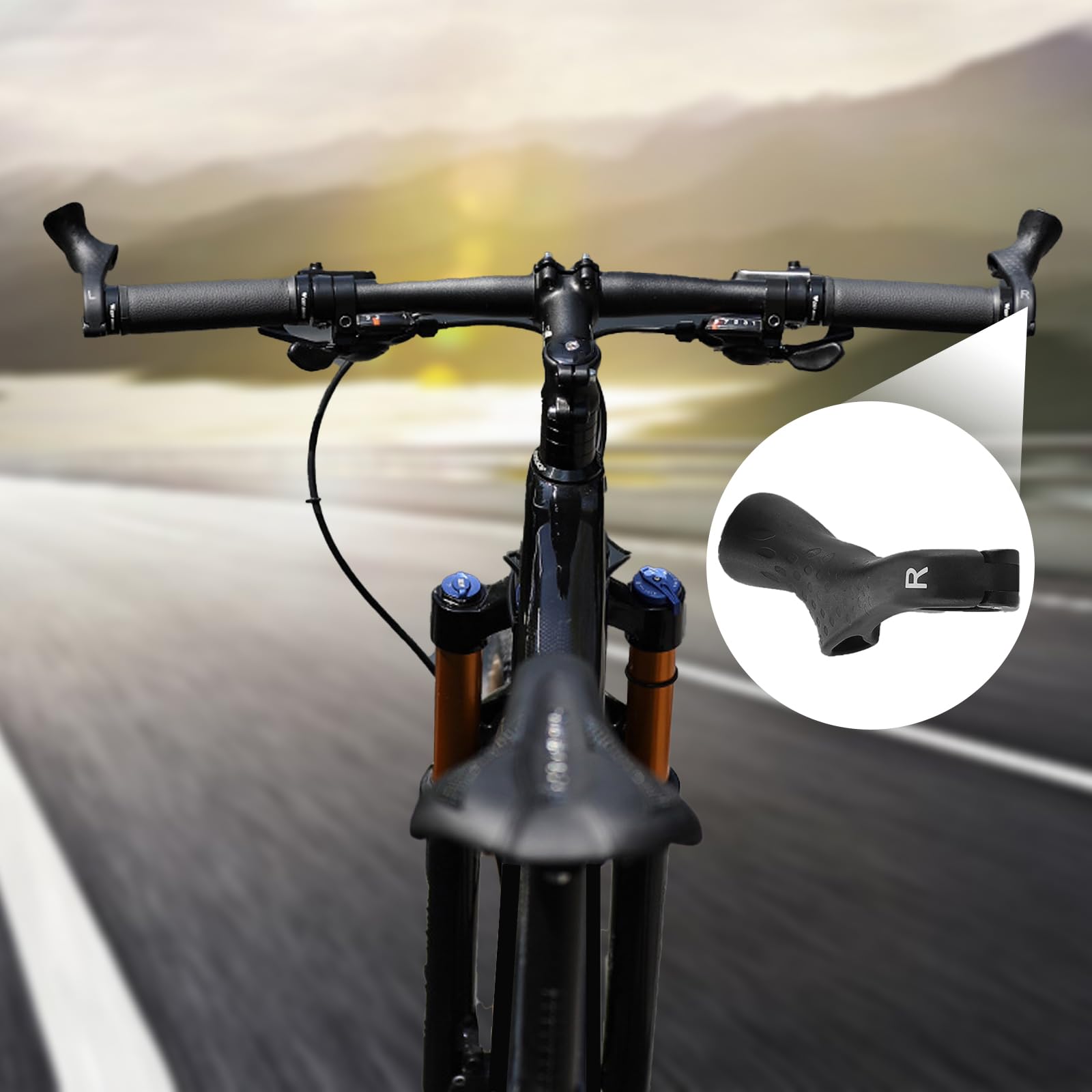 Fahrrad Lenker Hörner Lenkerhörnchen Bar Ends Lenkergriffe Hörnergriffe Nylon Handlebar Ends für 21.8-22.2mm Lenker MTB Mountainbike, 3,9 Zoll