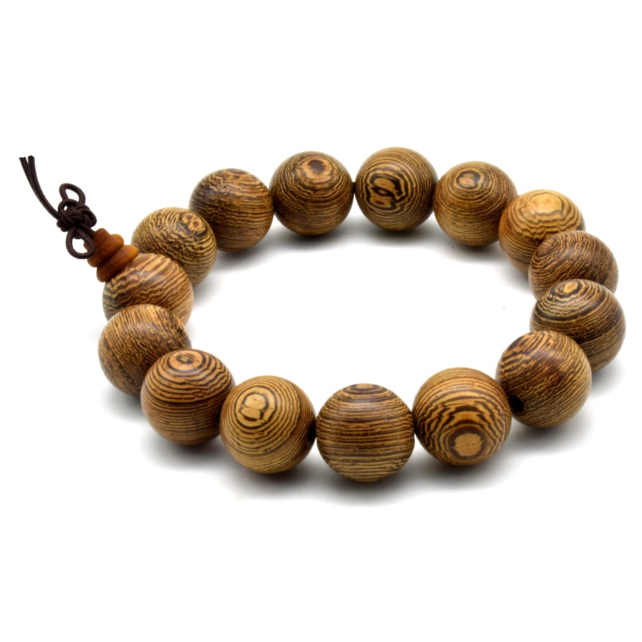 Unisex Naturalny Naszyjnik Mala z Drewna Wenge, Bransoletka z Koralików Modlitewnych, Medytacja Buddyjska Japa, Różaniec Mala, Koraliki do Jogi
