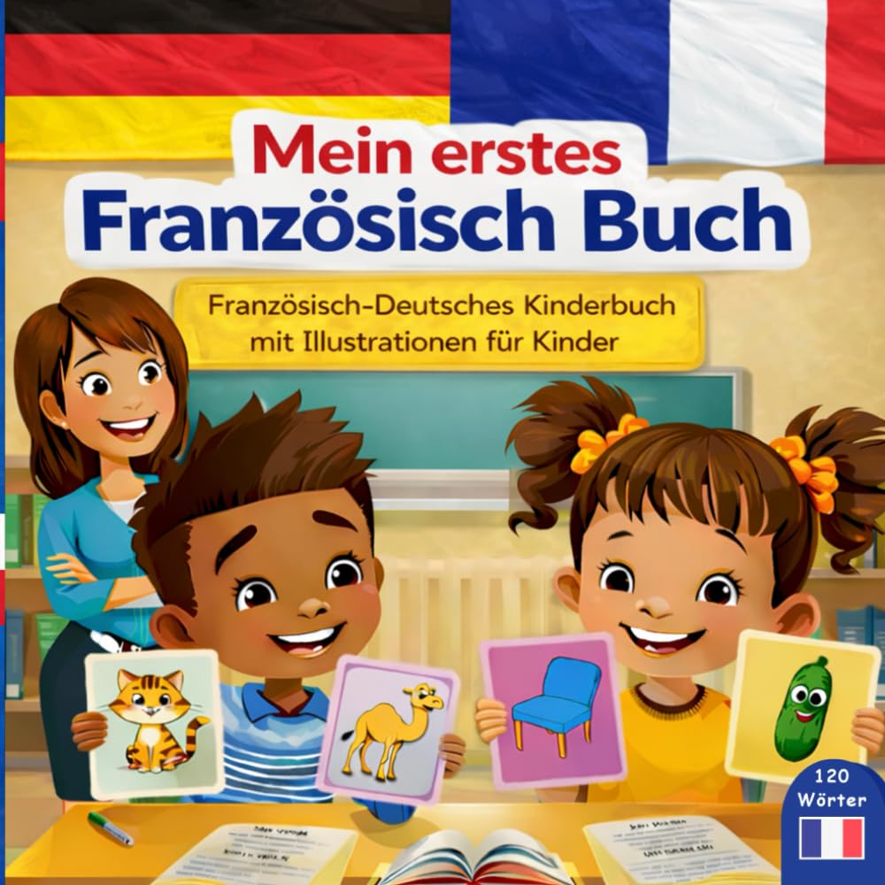 Mein erstes Französischs Buch Französisch-Deutsches Kinderbuch mit Illustrationen für Kinder: 120 wörter, Zweisprachiges Bilderbuch für Kinder