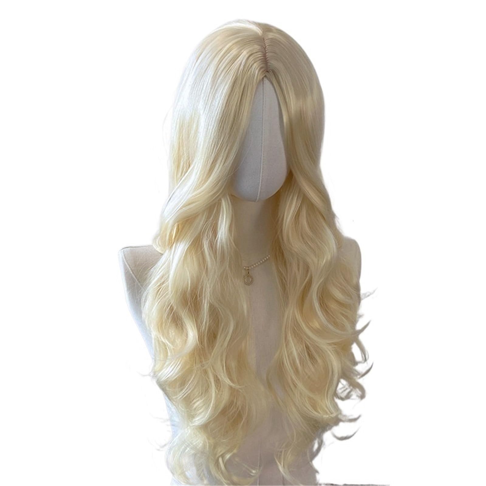 ZTHYSHOZ Women's Wig Medium length curly hair with large waves, wig and headband for women(Gold)