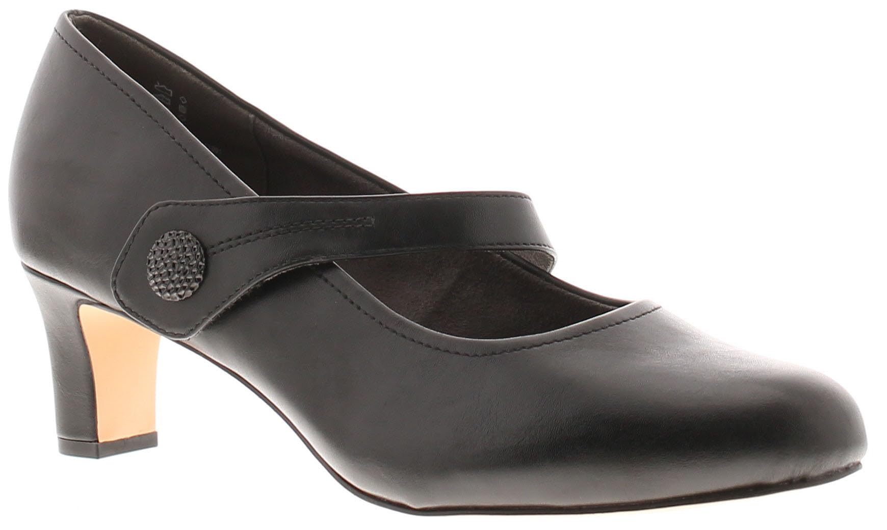Jana Women's Pump with Strap 8-22473-41, Black, 6 UK
