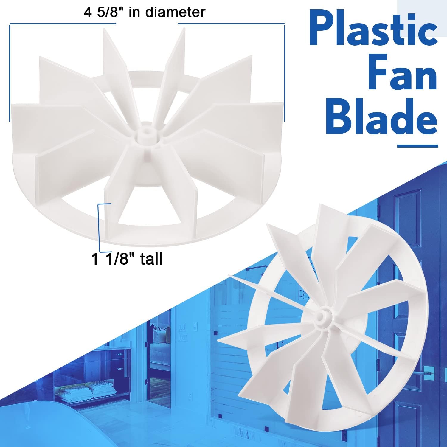 Bathroom Vent Fan Motor and Wheel Replacement Electric Motors Kit Compatible with Nutone Broan 50CFM 120V - - 