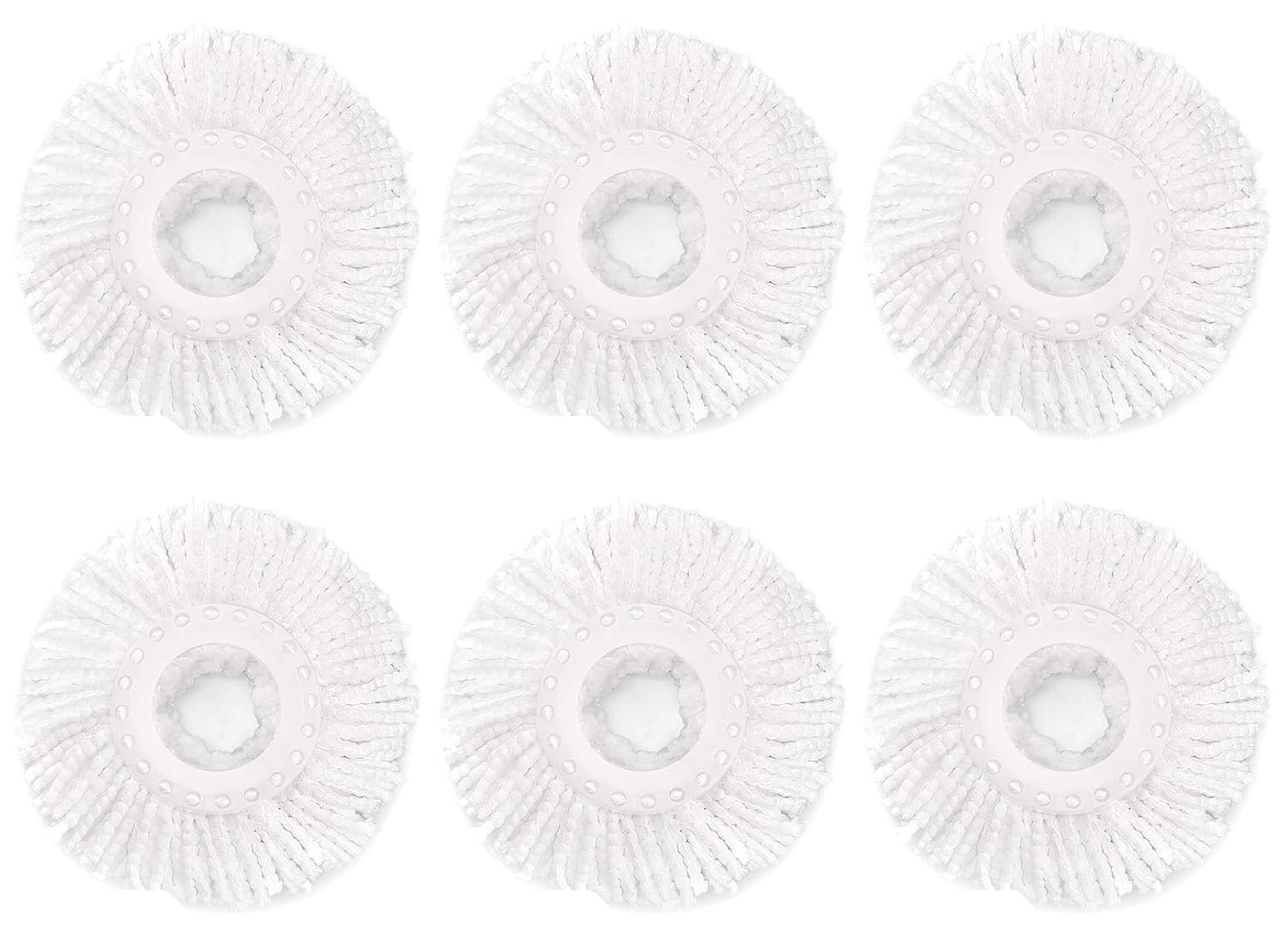 KAVIRA Spin Mop, Easy Wheels & Big Bucket with Microfiber Refills, Floor Cleaning Mop for Floor Cleaning, Mopping Set (Riffil 6 Pcs)