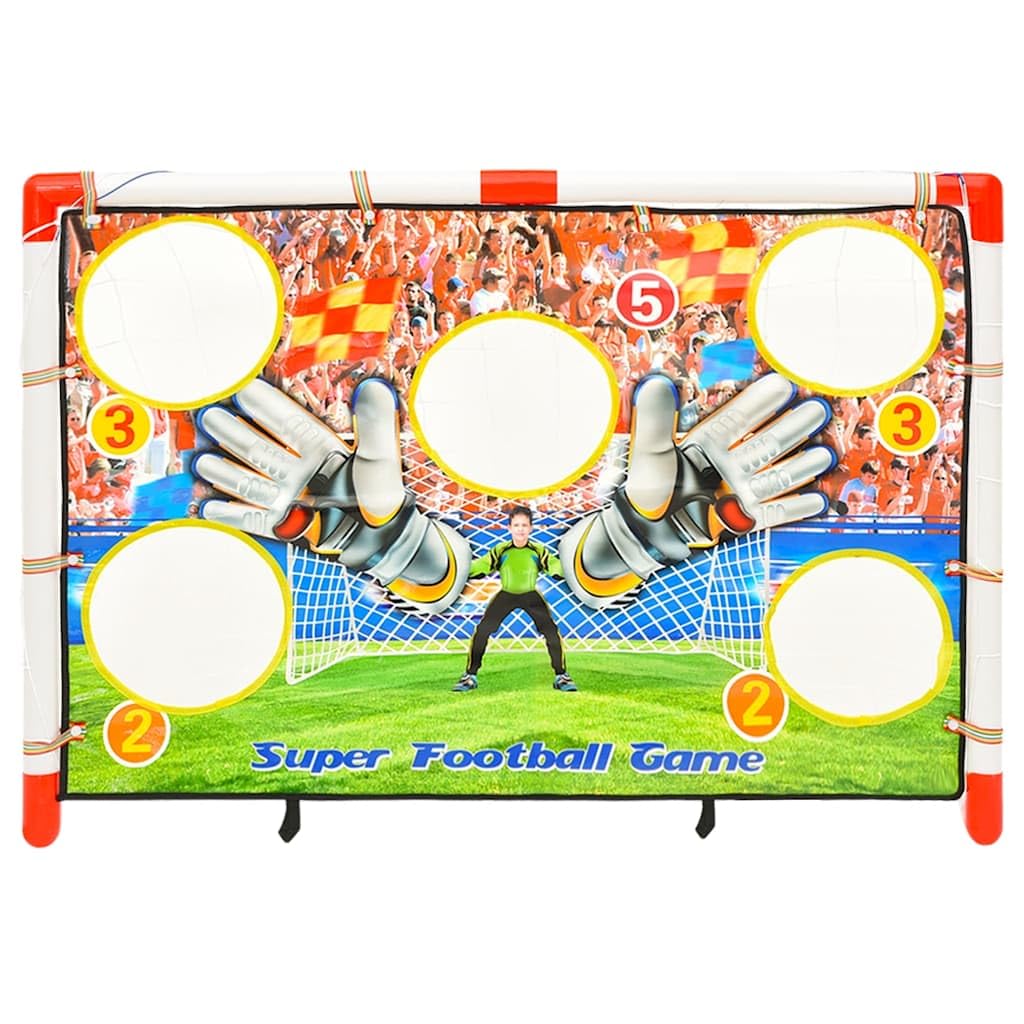 Juego de portería de fútbol con portería de 120 x 51 x 77,5 cm, plegable con red, bomba, pelota, estacas, resistente a la intemperie para niños, jóvenes, ocio en el jardín, parque, pasillo
