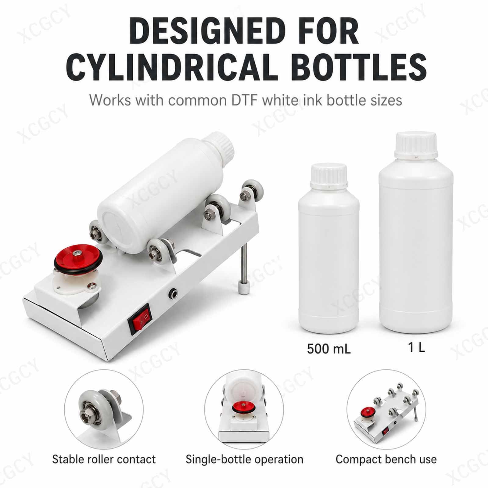 DIY Electric Shaker do kolorów, urządzenie do mieszania atramentu DTF z wirnikiem, do butelek z atramentem 500 ml na 1 litr, kolory i akwarele