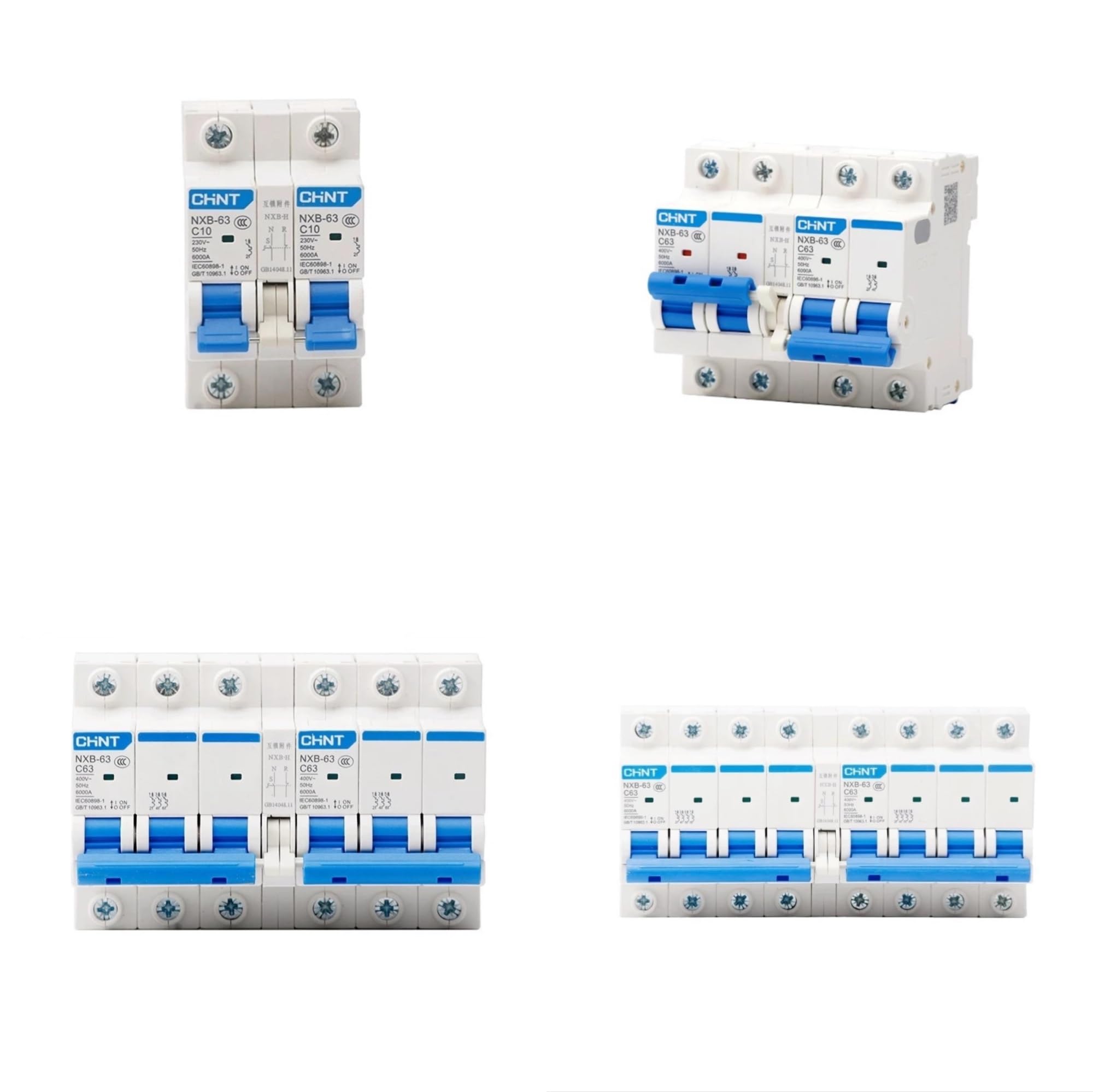 Interrupteur de verrouillage NXB-63 DZ47 63A 4P pour alimentation double