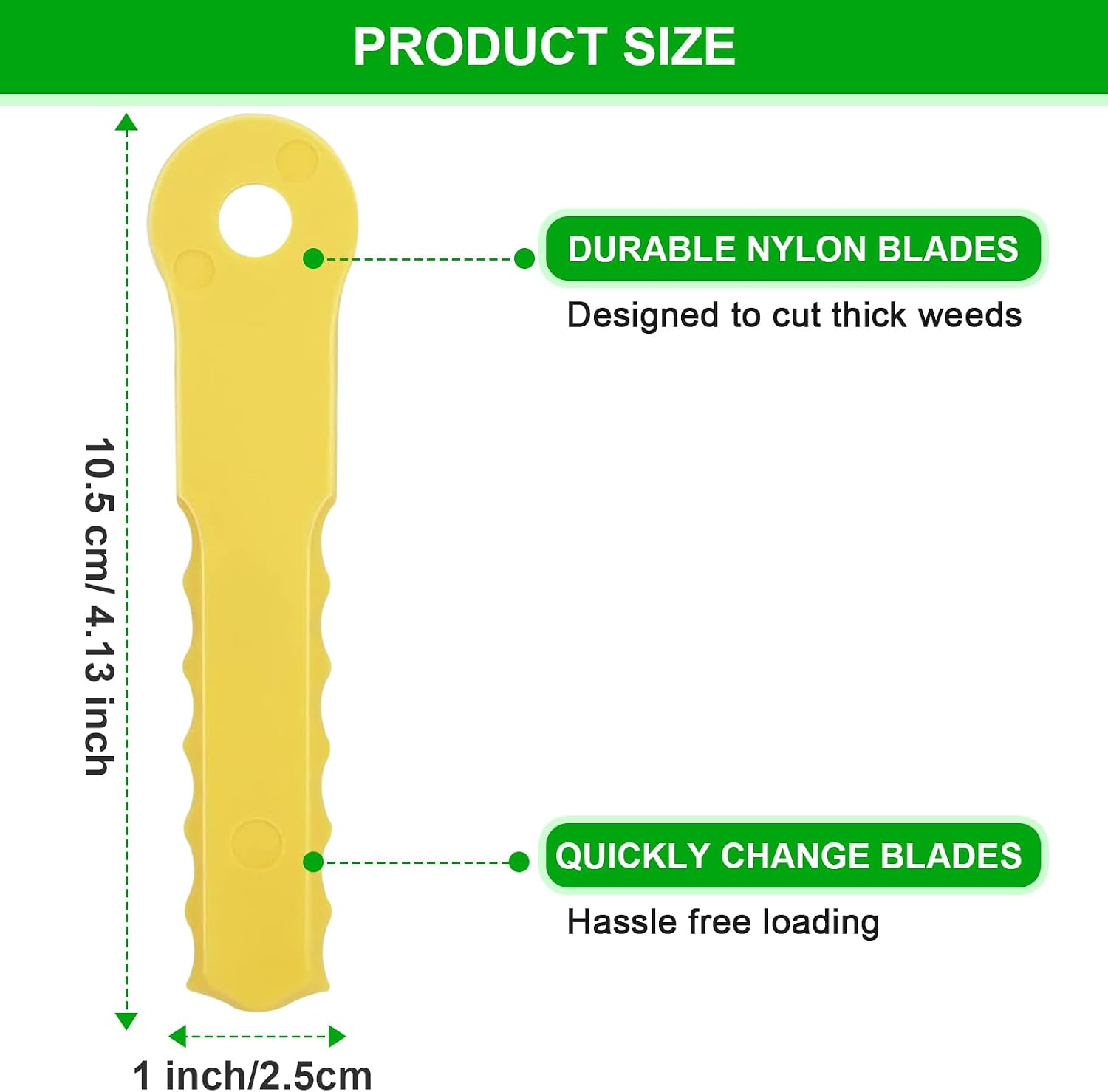 70289A Replacement Head Blades Compatible with Weed Warrior 14867B Push-N-Load 3-Blade Trimmer Head and Pivotrim Hybrid 2-N-1 Head(30Pack)