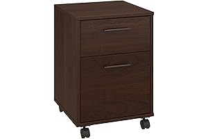 Bush Furniture Key West 2 Drawer Mobile File Cabinet in Bing Cherry
