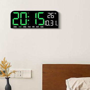 Multifunctional LED Clock with Temperature and Humidity Display Contemporary Clocks Countdown Wall Hanging Desk