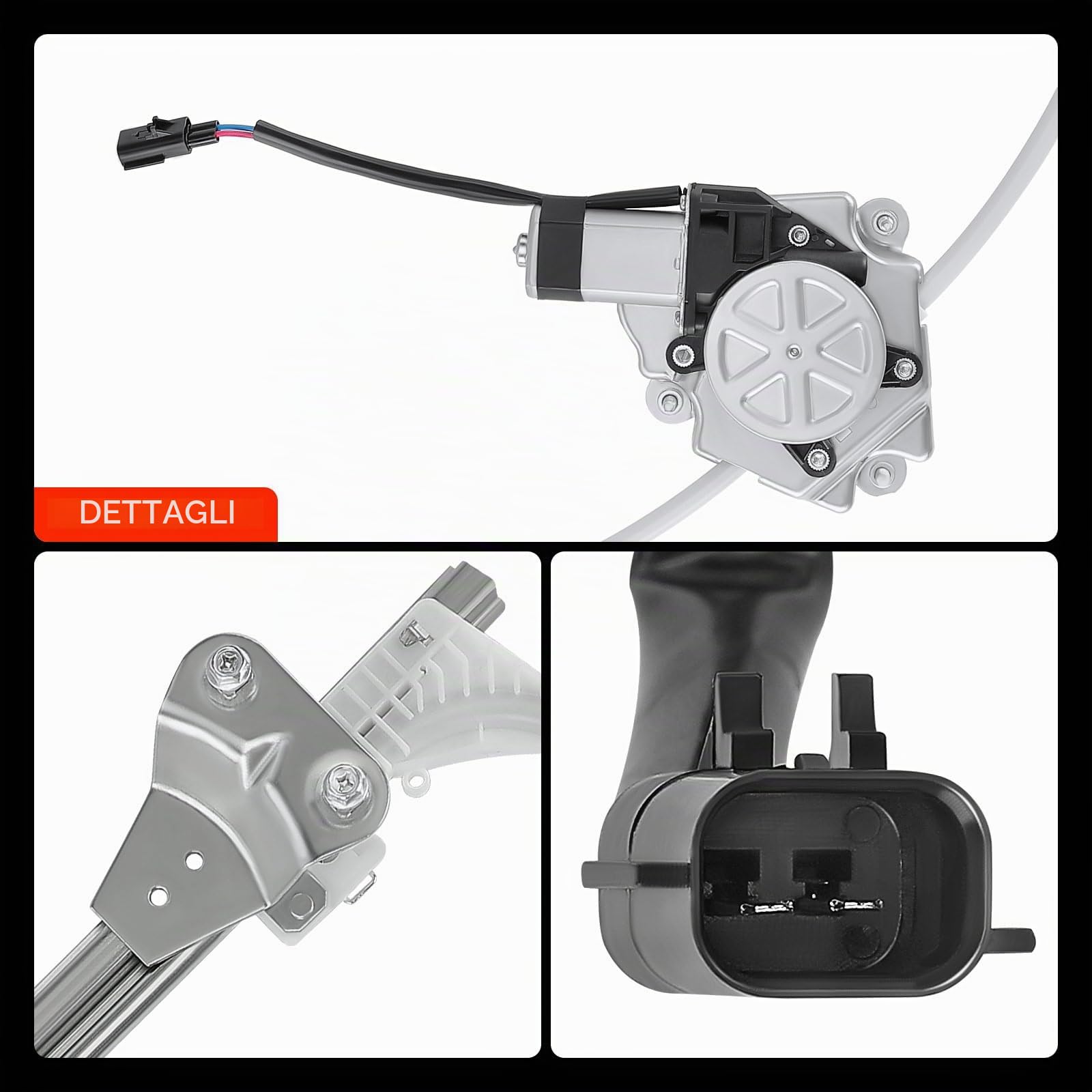 Frankberg Alzacristallo elettrico posteriore sinistro con motore | 55360035AA, con motore, posteriore, Sinistra, 55360035AA; Compatibile con: Cherokee KJ
