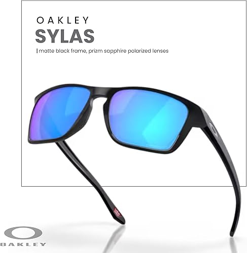 Miniatura 5 de Oakley Sylas OO9448 - Lentes de sol rectangulares para hombre + correa + paquete con kit de gafas de diseñador iWear