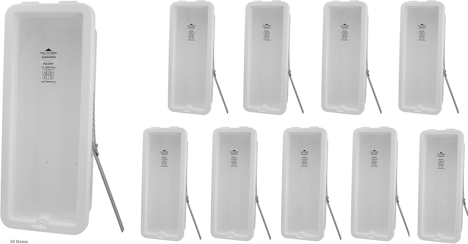 10 Pack! White SurfaceMounted Fire Extinguisher with Breaker