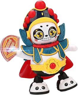 中国人の顔が変わる、中国人の顔が変わるおもちゃ - 四川省の顔が変わる人形子供向け教育用ダンスロボット | インタラクティブな音楽と光の装飾装飾玩具、フェイシャルメイク玩具、男の子と女の子向けのおもちゃ