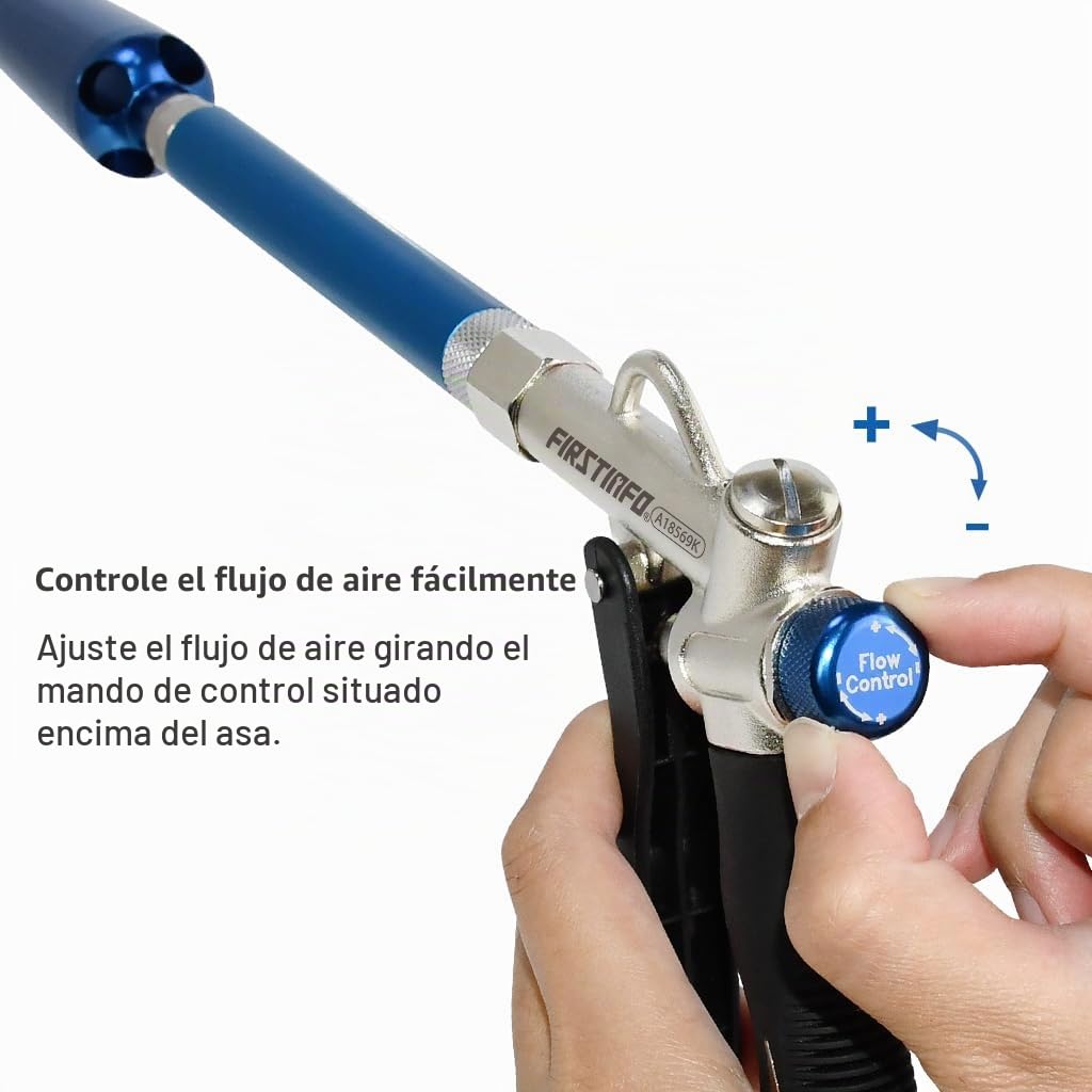 FIRSTINFO Kit Pistola Aire Comprimido 20 Boquillas Venturi A18569KEU