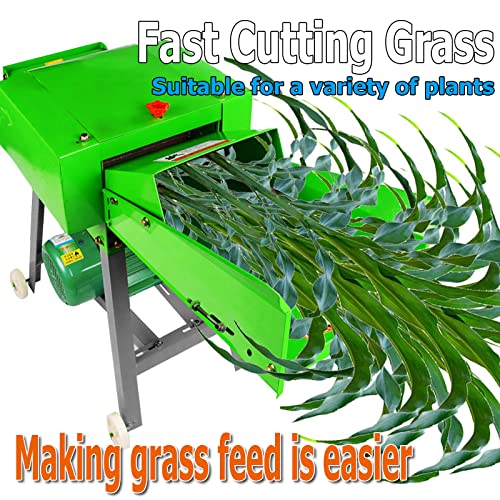 Image of TXMACHINE Lawn Mowers 800kg /h hay Cutter Machine Electric hay Cutter Silage Machine Grass Cutter for Chaff,Corn Straw,Grass,Wheat Straw with Miniature Circuit Breaker (220V /60HZ)