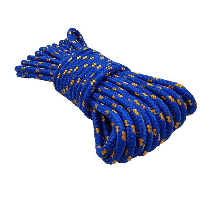 NewDoar Outdoor Rope 6mm Accessory Cord Rope 6M/15M/30M/50M Escape Rope Multifunctional Cord For Magnet Fishing, Hauling Loads Sailboat Dock Lines Camping Hiking Hauling Dragginge-ArmyGreen/6M