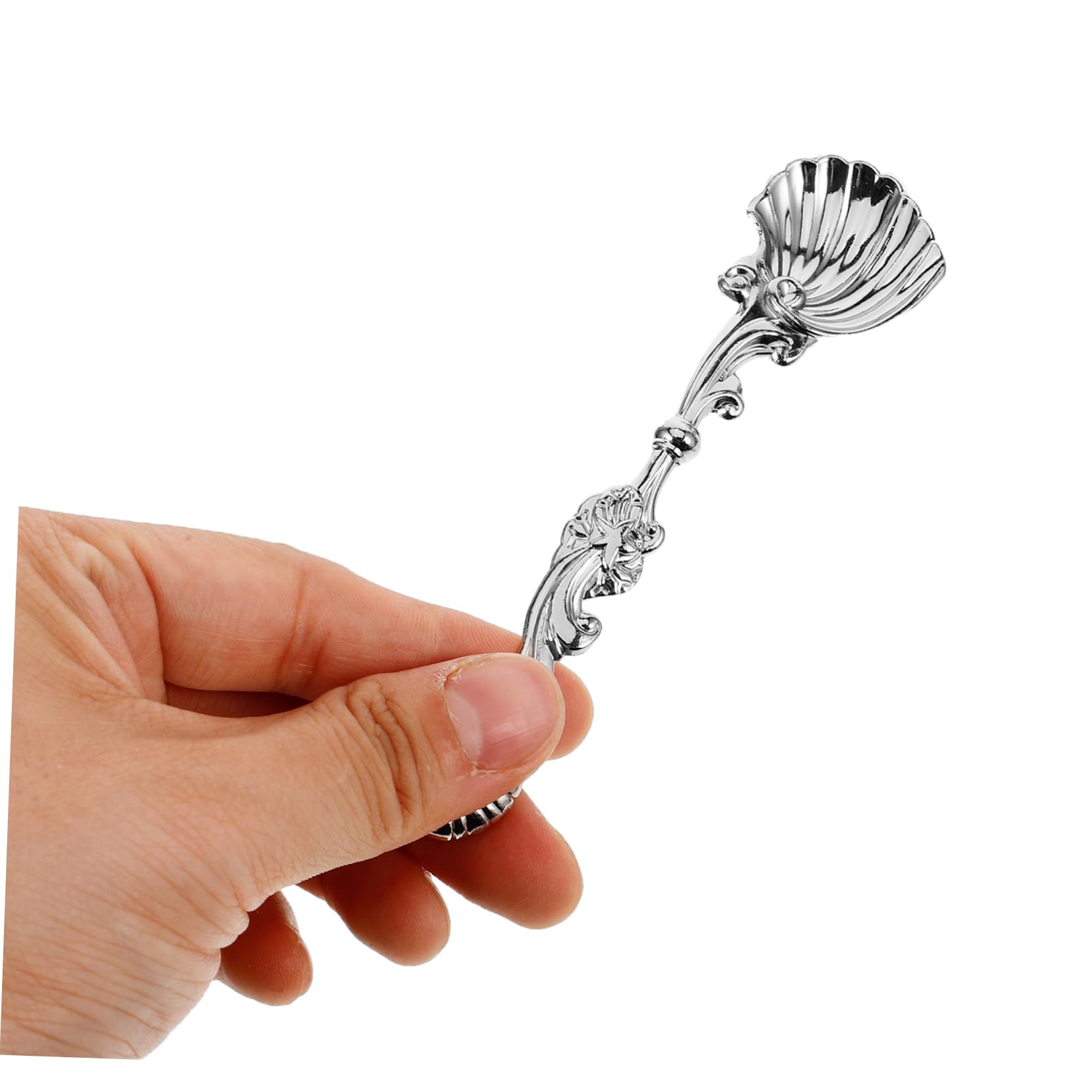 MAGICLULU 5 Juegos vajilla antigua cucharadita antigua cucharas de concha cuchara de azúcar a juego de cubiertos Cucharas de pequeñas de postre