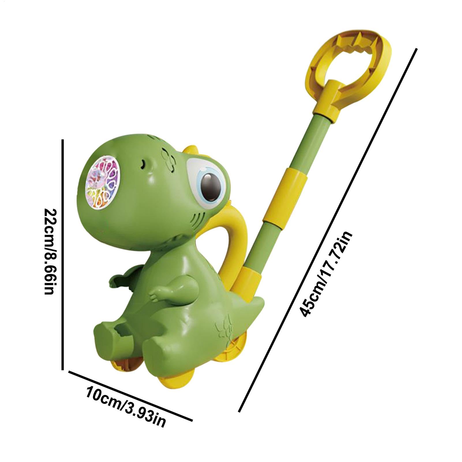 Soplador de burbujas de dinosaurio, máquina de burbujas de dinosaurio - Máquina de soplado de burbujas iluminadas - 10 hoyos, juguetes para el patio trasero de los dinosaurios, entretenimiento al aire