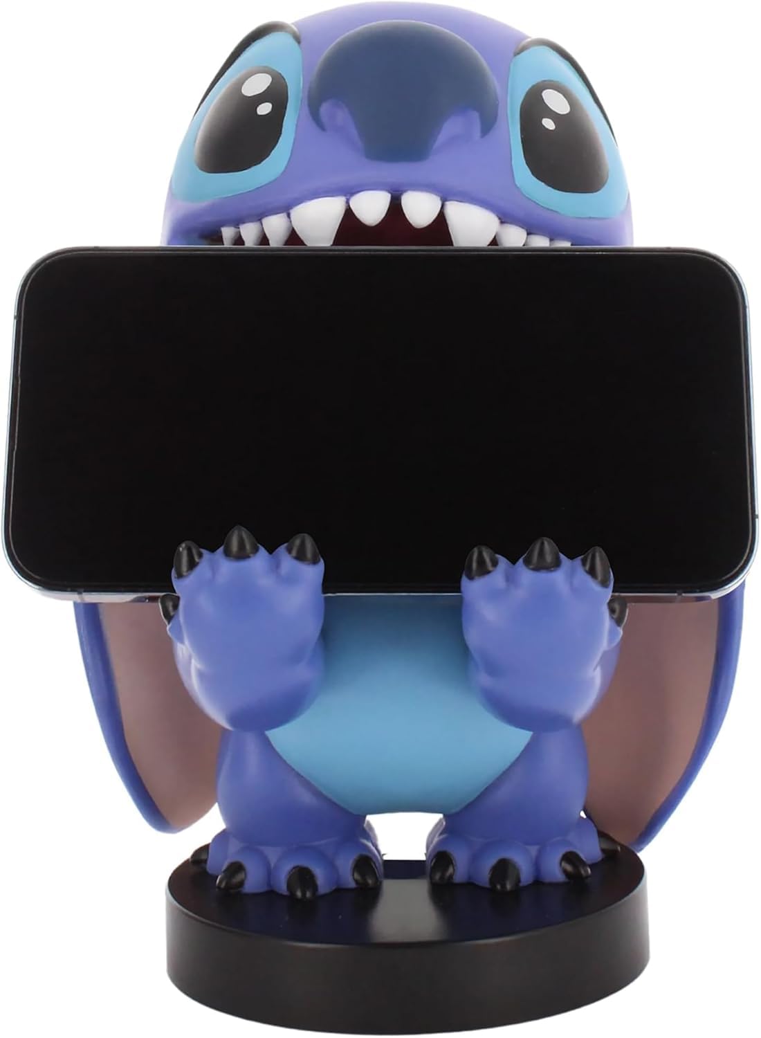 Exquisite Gaming: Lilo & Stitch: Smiley Stitch - Controller originale Cable Guys e supporto per telefono, supporto per dispositivo da collezione, personaggio con licenza ufficiale