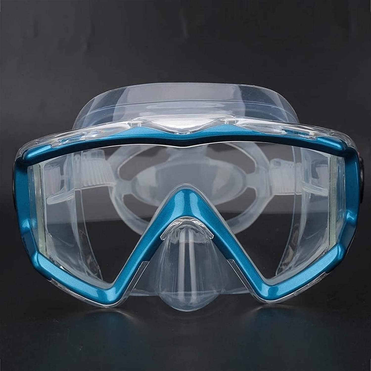 Vollgesichts-Schnorchel-Tauchmasken, Schwimmbrille, Schnorcheln, Tauchen, Schnorchelmaske, Weitsicht, Silikagel, gehärtete Linse, Taucherbrille, Brille für Erwachsene (Gold)