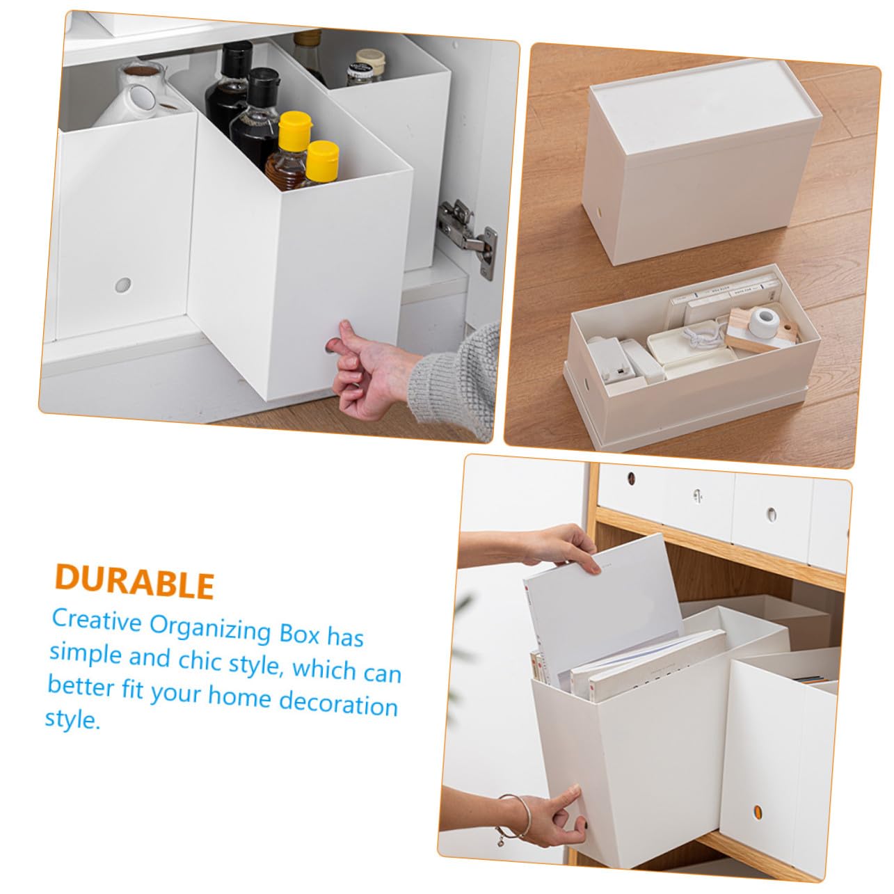 Caja Organizadora de Escritorio Multifuncional de Resistente para Oficina y Hogar Organizador de Archivos Almacenamiento para Documentos y Suministros