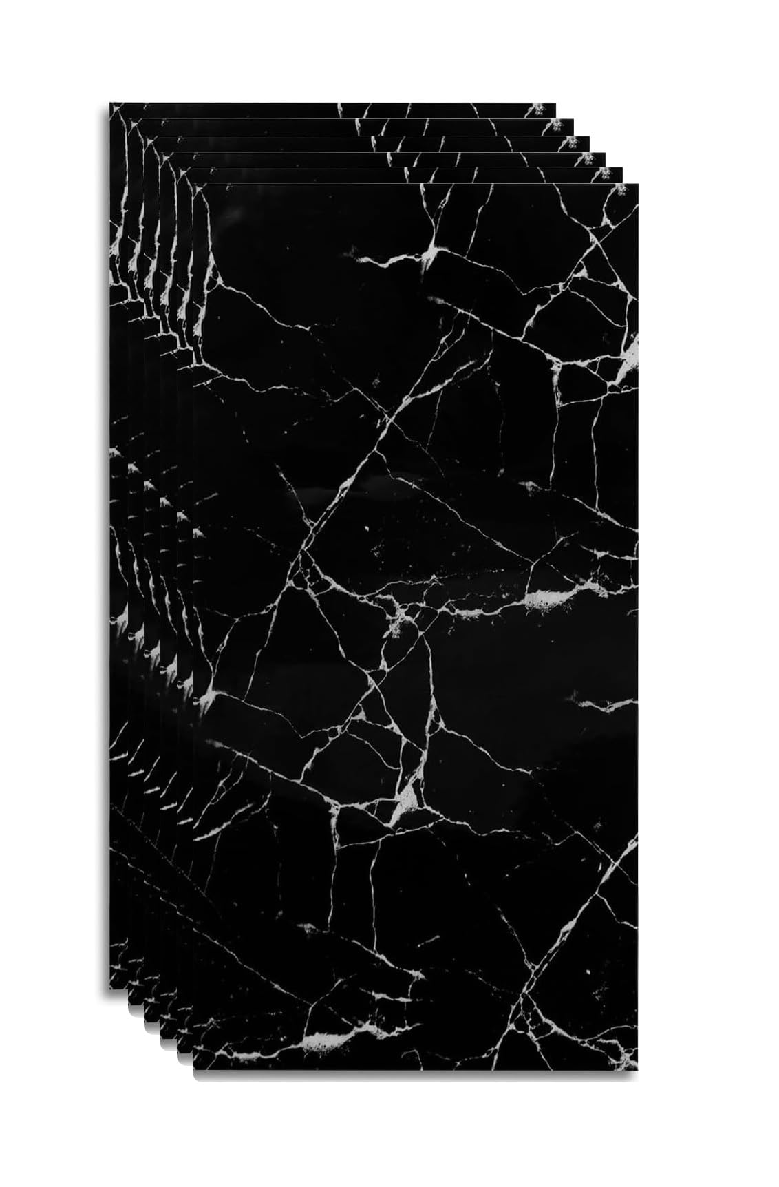 Peel and Stick Marble Backsplash Self-Adhesive PVC Waterproof Wall Tiles for Kitchen, Bathroom, Bedroom Removable Marble Floor Stickers for Wall Decor and Vinyl Flooring (Black 60X30 CM, Pack of 1) (B0DD76SKSF) Amazon Price History, Amazon Price Tracker