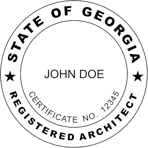 Sello de arquitecto autoentintado, sello de goma personalizado, sello de tinta, sello de arquitecto para el estado de Georgia