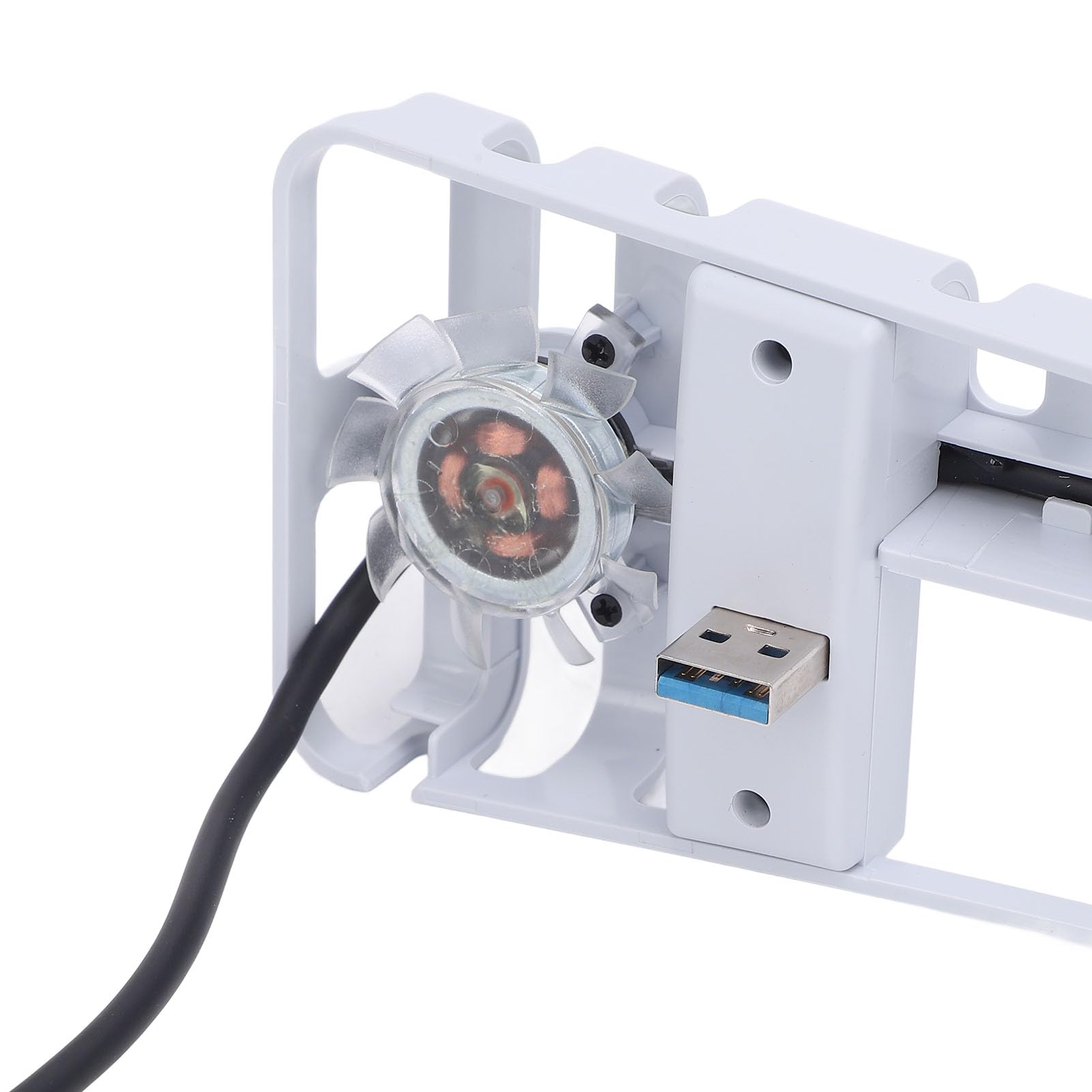 Zunate Ventilador de Soporte de Refrigeración para Consola con Cargador Rápido, Luz RGB, 3 Velocidades Ajustables para Controladores Digitales Delgados