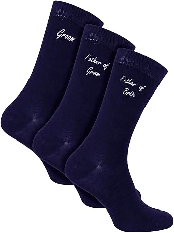 Sock Snob - 3 Pairs Mens Wedding Socks for Father of the Groom & Bride | Wedding Gift