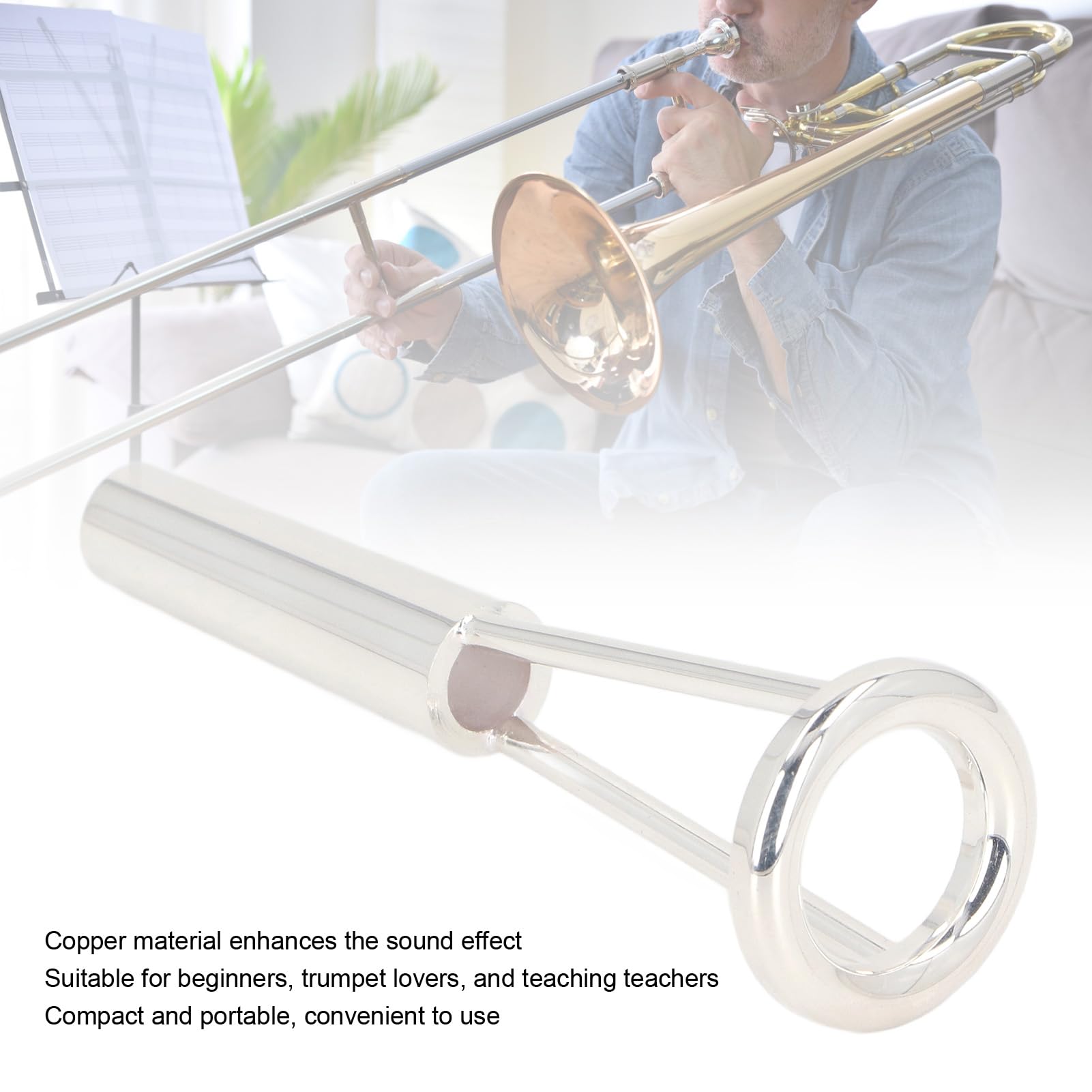 Entraîneur D'embouchure de Trompette, Dispositif D'entraînement D'embouchure Creuse en Métal, Constructeur de Muscles des Lèvres, Correcteur de Forme de Bouche