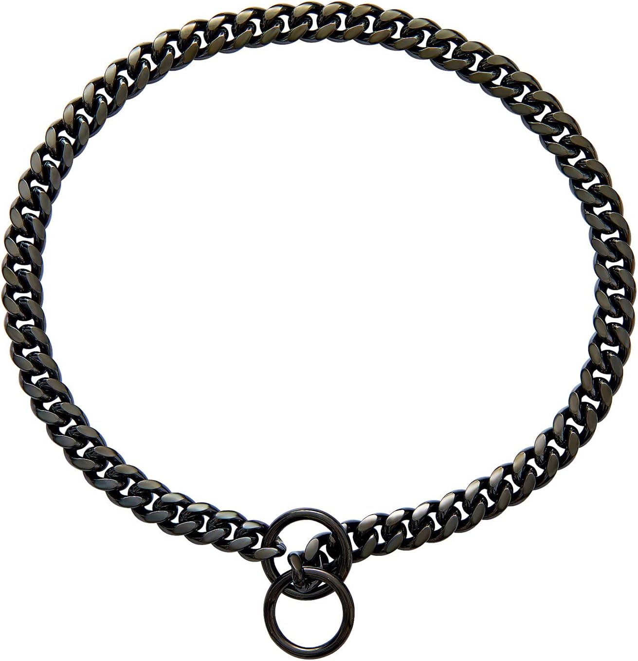 Custom Gold Silver Black Cuban Link Dog Collar, ID Tags Pet Collar for Small Medium Large Dogs