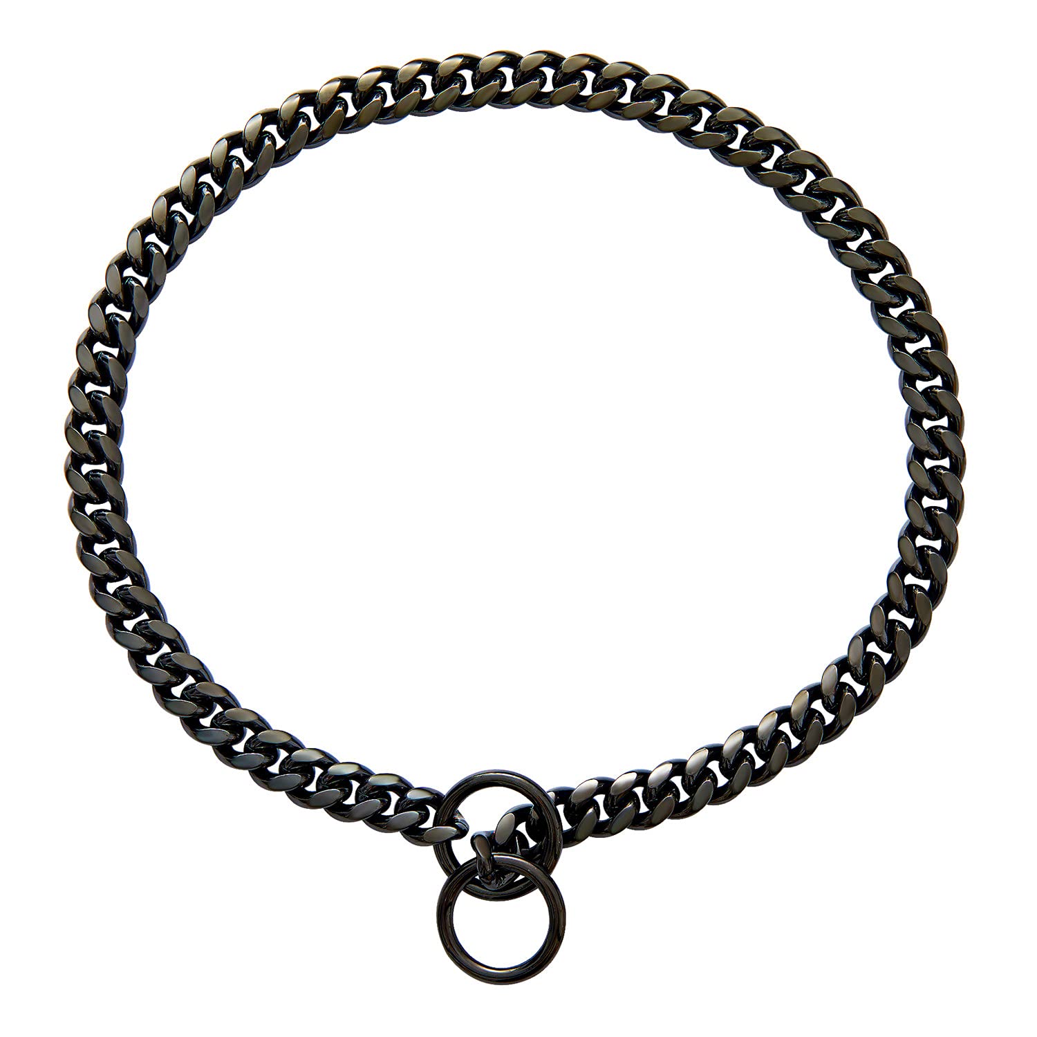 Custom Gold Silver Black Cuban Link Dog Collar, ID Tags Pet Collar for Small Medium Large Dogs