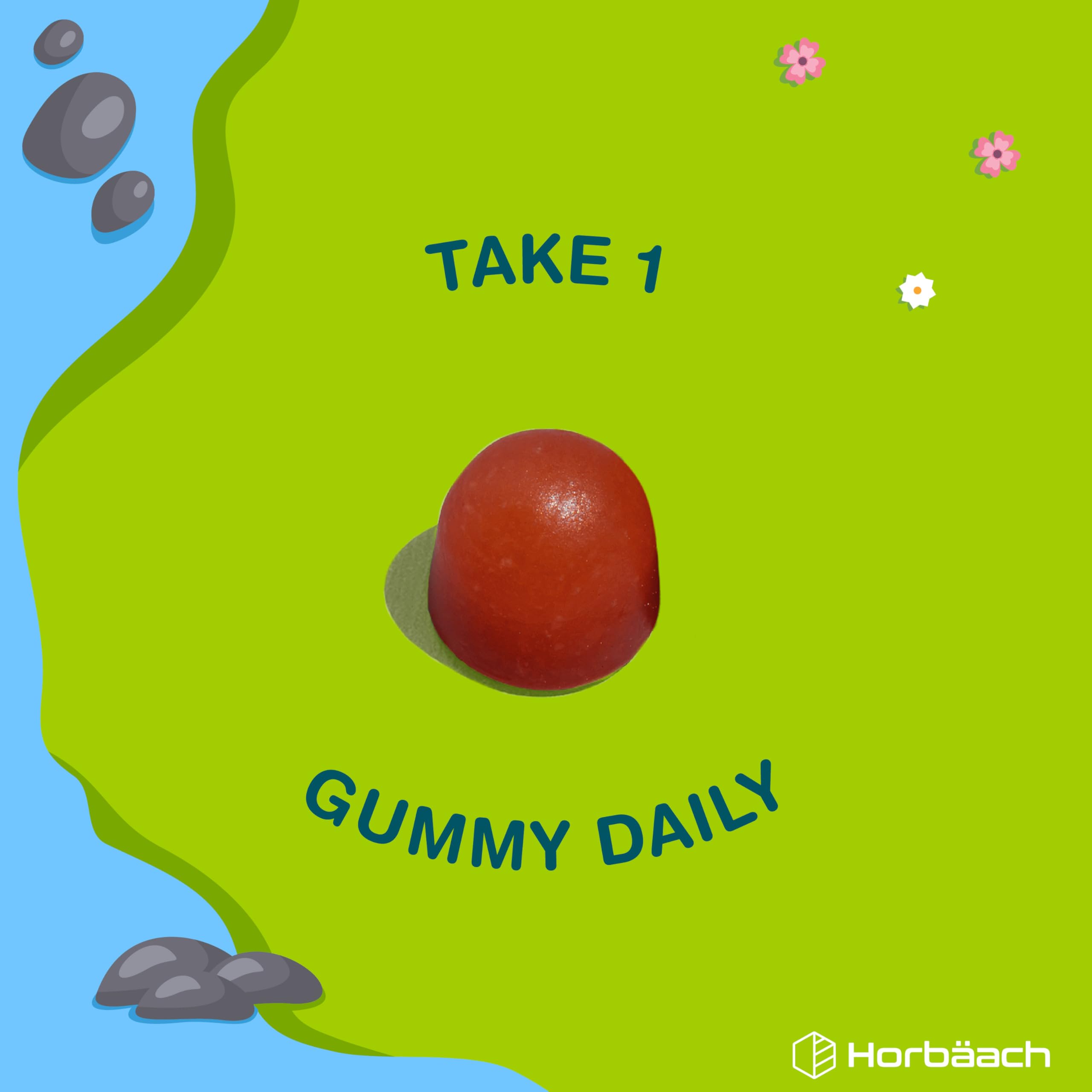 Kids Multivitamin Gummies | 60 Count (2 Months Supply) | 14 Essential A-Z Nutrients | with Vitamin A, B12, C, D & Zinc | Strawberry Flavour | Vegan Gummy Supplement for Ages 4+| by Horbaach