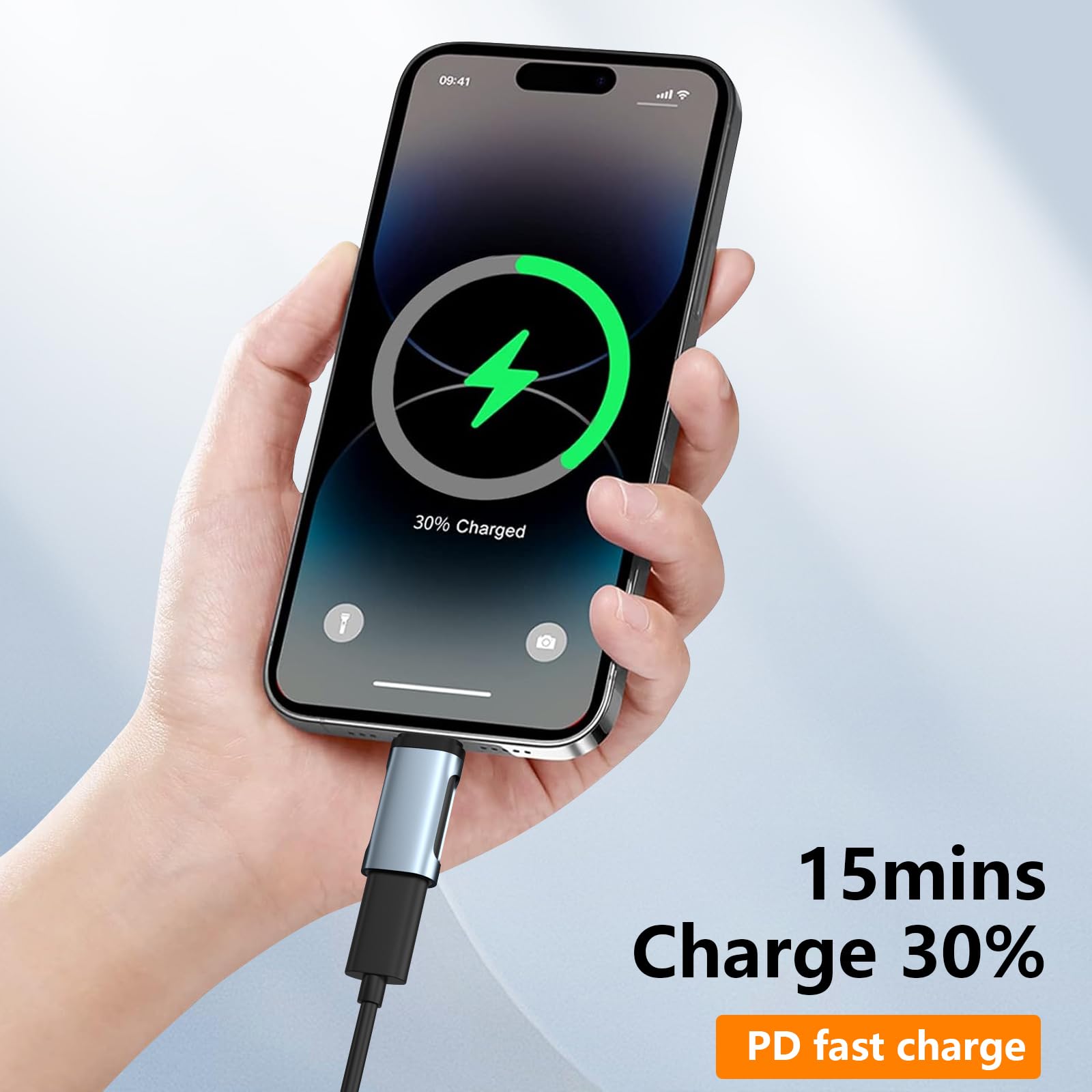 Adaptateur Usb C Vers Lightning, Charge Rapide 27 W Pd Compatible Avec